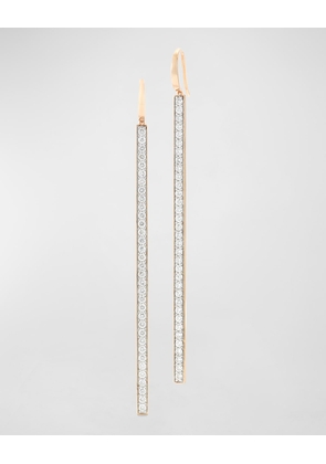 Grant Rose Gold Linear Diamond Bar Earrings