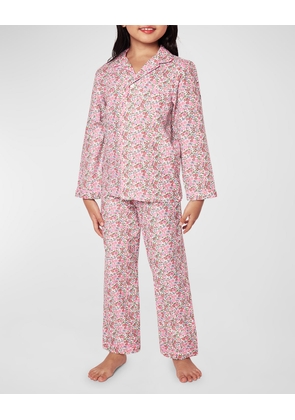 Girl's English Rose 2-Piece Pajama Set, Size 6M-14