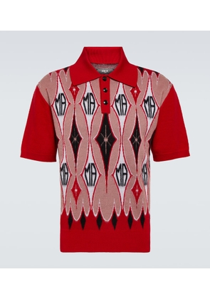 Amiri Argyle wool jacquard polo sweater