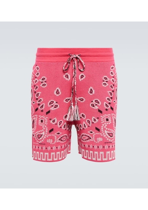 Alanui Bandana cotton-blend piqué shorts