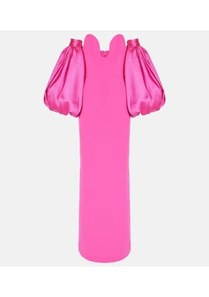 Solace London Karina satin-trimmed maxi dress