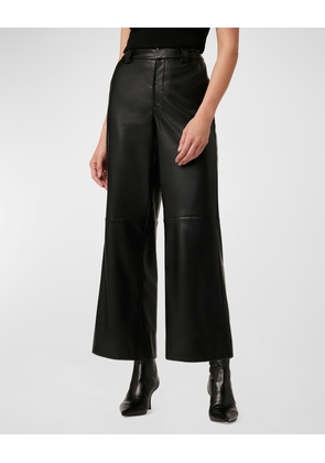 The Mia Vegan Leather Crop Trousers