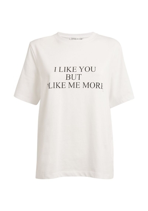 Victoria Beckham Organic Cotton Slogan T-Shirt