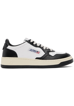 AUTRY White & Black Medalist Low Sneakers