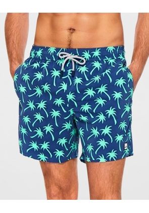 Men's Palm-Print Swim Trunks