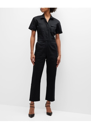 Worker Stretch Short-Sleeve Jumpsuit