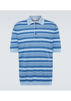 Marni Striped cotton polo shirt