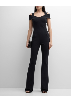 Gakuto Cold-Shoulder Flared-Leg Jumpsuit