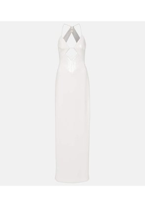 Galvan Bridal sequined halterneck gown