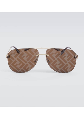 Fendi Fendi Sky logo aviator sunglasses