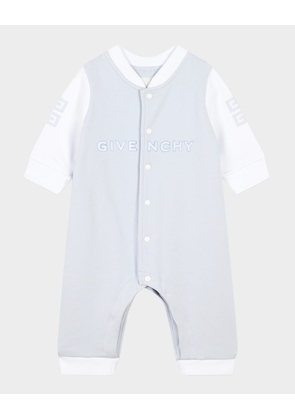 Kid's Embroidered Logo-Print Coverall, Size 3M-6M