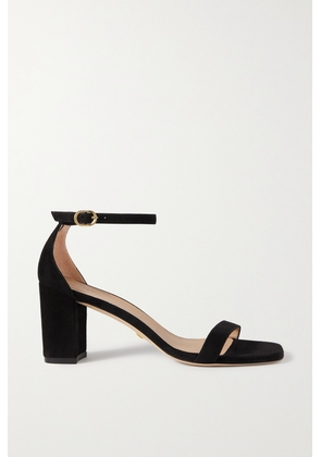 Stuart Weitzman - Nudistcurve Suede Sandals - Black - US5,US5.5,US6,US6.5,US7,US7.5,US8,US8.5,US9,US9.5,US10,US10.5,US11,US11.5,US12