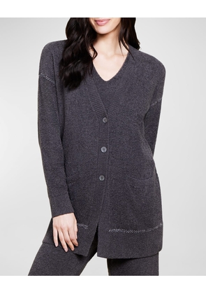 CozyChic Lite Contrast-Stitch Cardigan