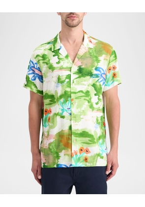 Men's Allover-Print Camp Shirt