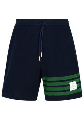 Thom Browne 4 Bar Navy Cotton Bermuda Shorts