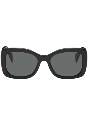 Prada Eyewear Black Oval Sunglasses