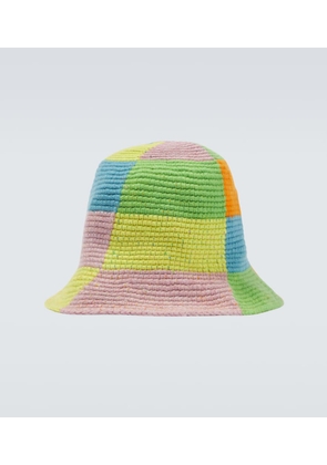 The Elder Statesman Crochet cashmere bucket hat