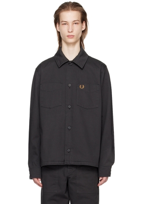 Fred Perry Gray Herringbone Jacket