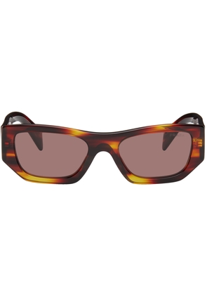 Prada Eyewear Red Logo Sunglasses