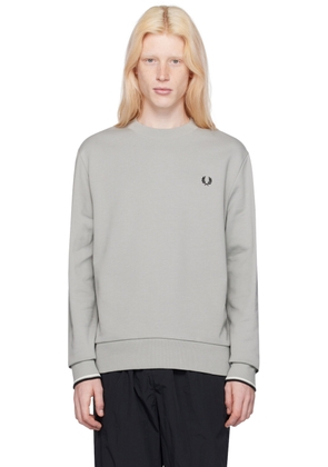 Fred Perry Gray Embroidered Sweatshirt