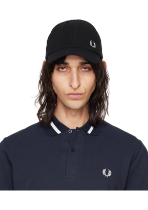 Fred Perry Black Classic Piqué Cap