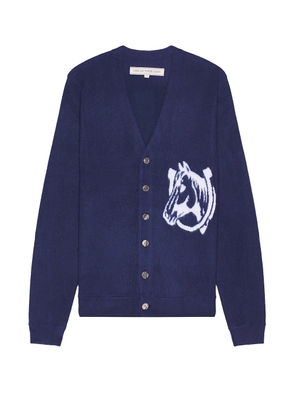 ONE OF THESE DAYS Collegiate Cardigan in Navy - Blue. Size M (also in L, S, XL/1X).