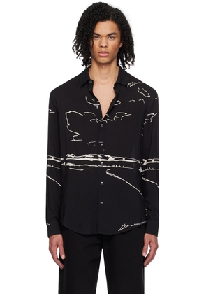 Emporio Armani Black Graphic Shirt