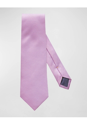 Men's Textured Solid Silk Tie