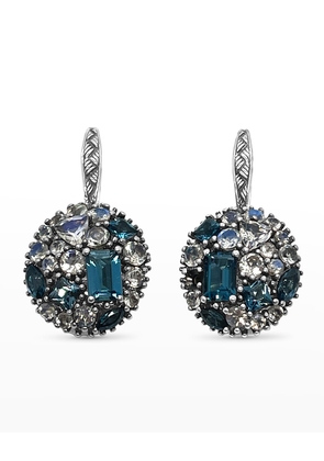 London Blue Topaz Quartz Drop Earrings