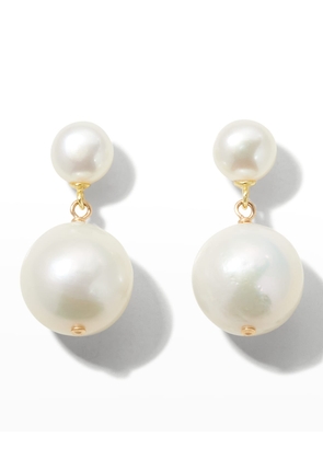 Double Pearl Drop Earrings