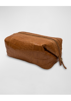 Men's Alligator Leather Zip Toiletry Kit