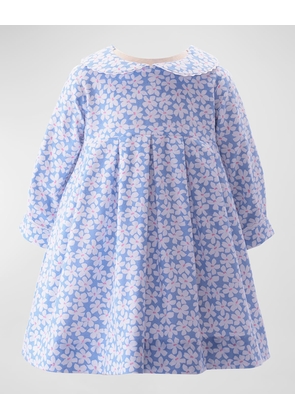 Girl's Daisy-Print Twill Dress W/ Bloomers, Size 6M-24M