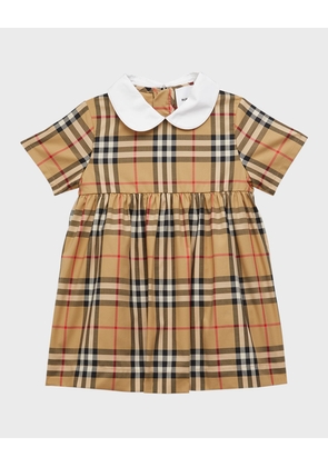 Girl's Geraldine Check-Print Dress, Size Newborn-18M