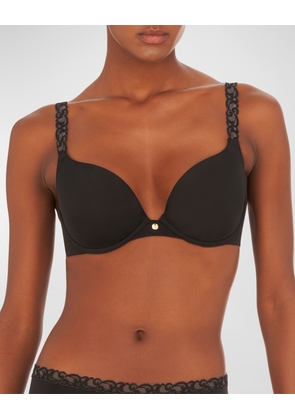 Pure Luxe Lace-Trim Push-Up Bra