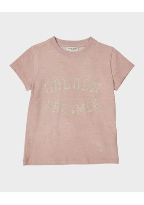 Girl's Journey Glittery Logo-Print T-Shirt, Size 4-10