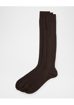 Men's 3-Pack Ribbed Wool Over-Calf Socks