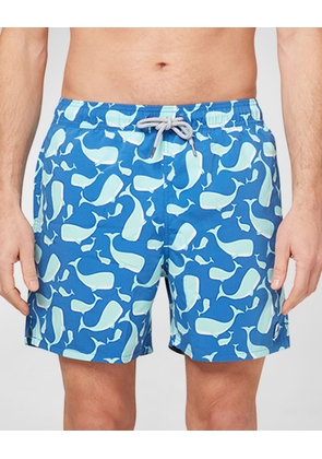 Men's Whale-Print Swim Shorts