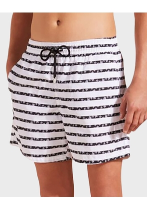 Men's Micro-Turtle Striped Swim Shorts