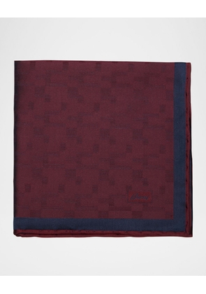 Men's Geometric-Print Silk Pocket Square