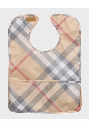 Kid's Wes Check-Print Bib