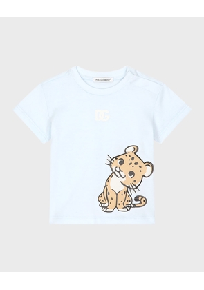 Girl's Interlocked Logo & Leopard-Print T-Shirt, Size 6M-24M