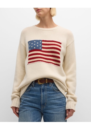 Flag Crewneck Cashmere Sweater