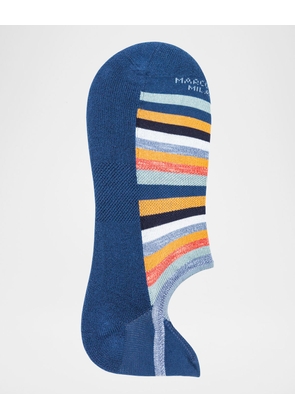 Men's Invisible Sneaker Stripe Pima Cotton No-Show Socks