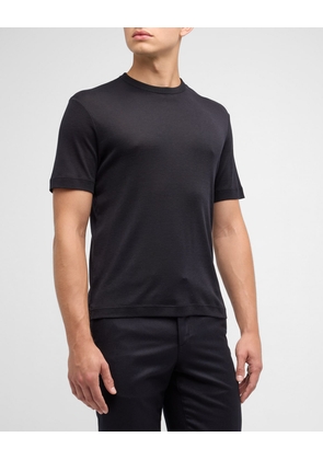 Men's Valpiana Silk and Cotton Rib T-Shirt