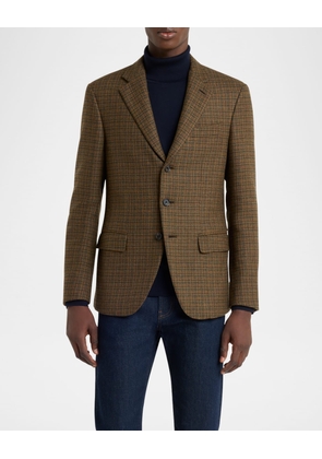 Men's Torino Micro-Plaid Single-Breasted Sport Coat