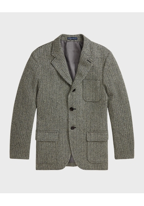 Boy's Herringbone Tailored Sport Coat, Size 2-7