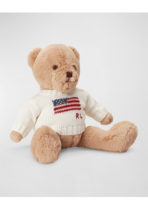 Kid's Small Flag Sweater Plush Polo Teddy Bear