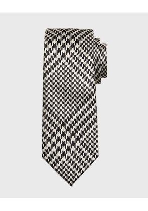 Men's Mulberry Silk Houndstooth Check Tie