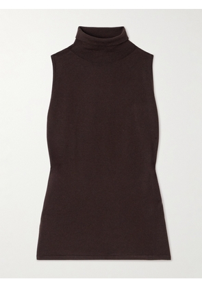 Ralph Lauren Collection - Sleeveless Cashmere-blend Turtleneck Top - Brown - xx small,x small,small,medium,large,x large