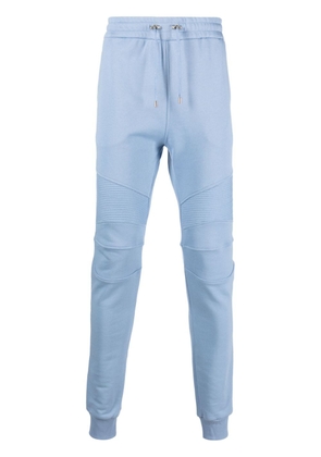 Balmain elastic-waist cotton sweat pants - Blue